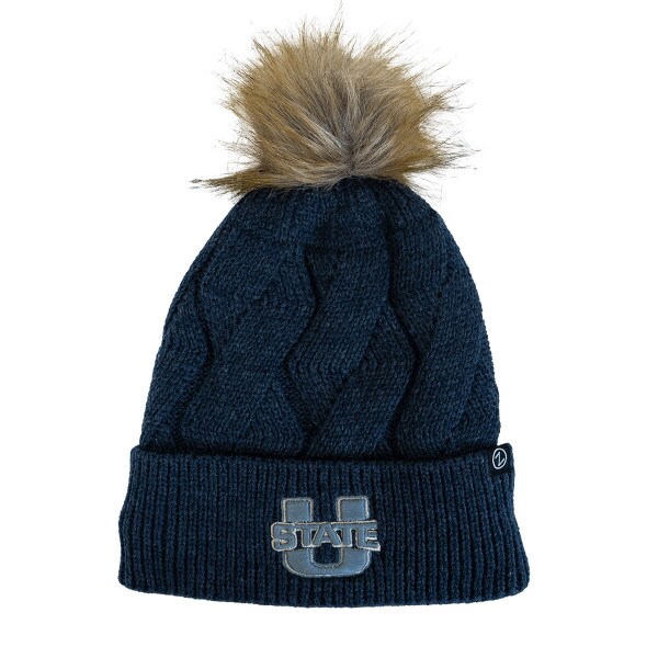U-State, Navy, Pom-Pom, Cuff, Beanie